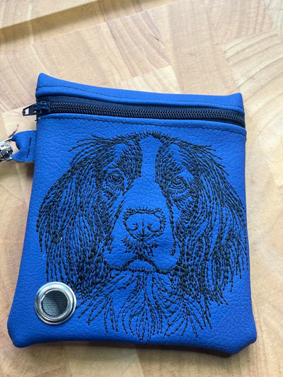 Embroidered Vinyl Poo Bag Holder