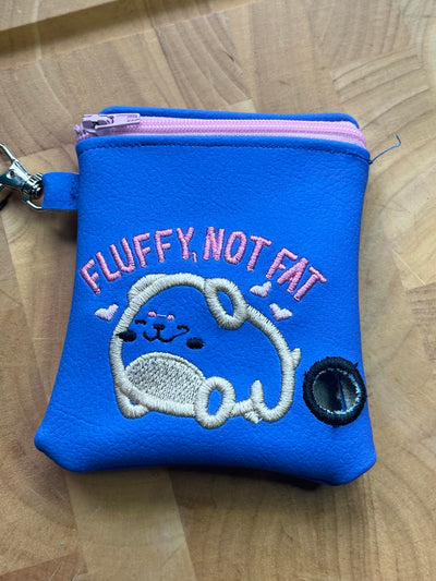 Embroidered Vinyl Poo Bag Holder