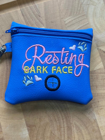 Embroidered Vinyl Poo Bag Holder