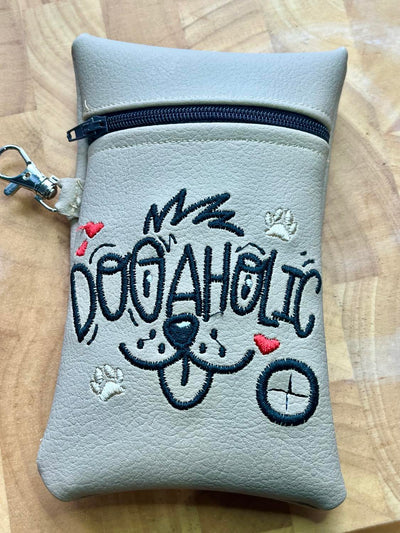 Embroidered Vinyl Poo Bag Holder