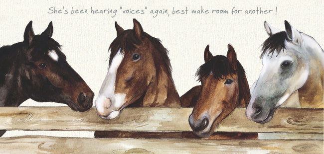 Horses Greeting Card - Make Room - Distinctive Pets