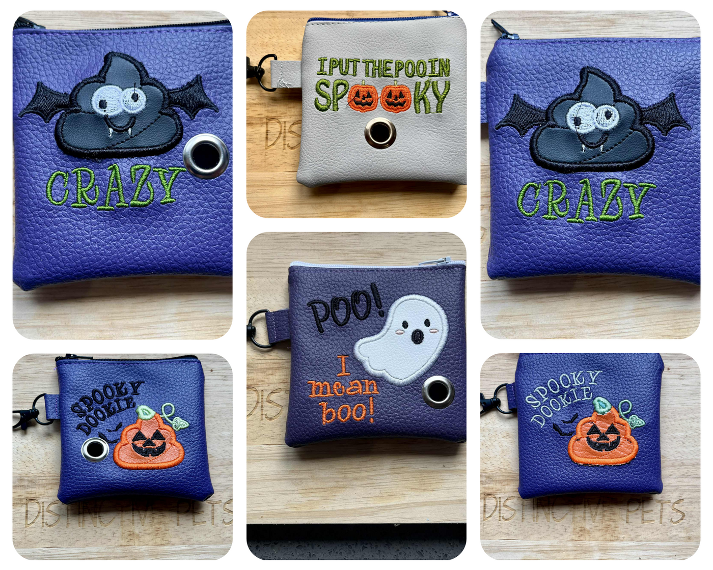 Embroidered Halloween Vinyl Bags