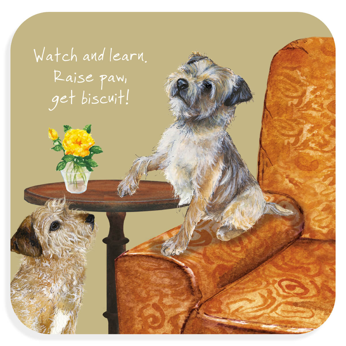 The Little Dog Laughed Coaster - Distinctive Pets