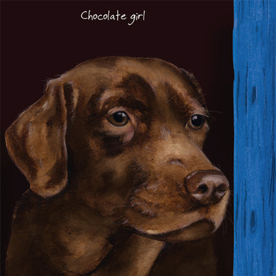 Chocolate Labrador Greeting Card - Distinctive Pets