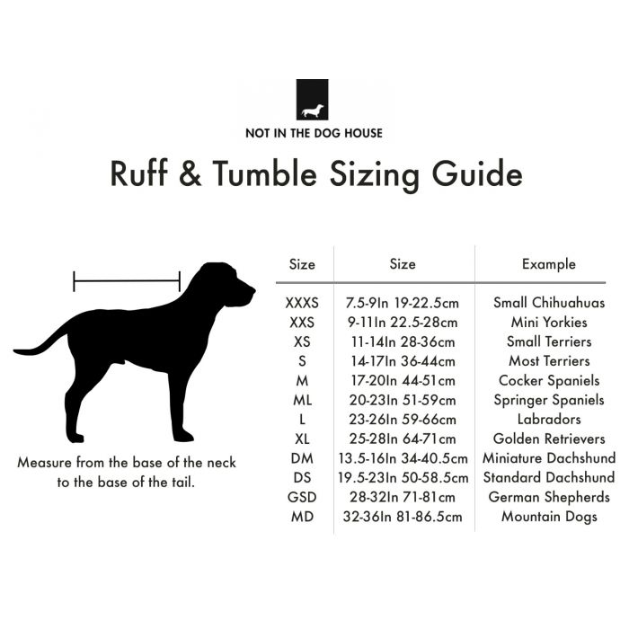 Ruff Tumble Drying Coat for Short Legged Breeds Distinctive Pets